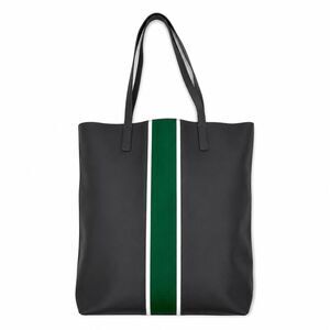 Away Luggage Tote Longitude Gray Green Leather Tall Travel Bag Shoulder Straps